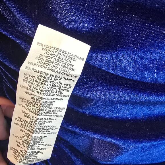 NWT New BOOHOO Women's Blue Suede Ruch Mini Dress Sz 4 - Picture 8 of 8